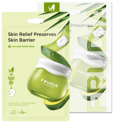 Frudia Восстанавливающая тканевая маска с авокадо Avocado Relief Mask, 20 мл, 10 шт.
