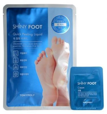 TONY MOLY Носочки для пилинга ног Shiny foot quick peeling liquid 40 мл пакет