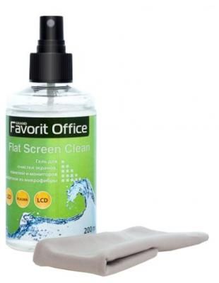 Набор Favorit Office Flat Screen Clean Set чистящий гель+многоразовая салфетка для экрана, для оргтехники