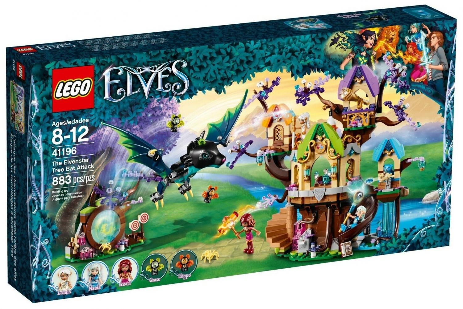 Конструктор LEGO Elves 41196 Нападение летучих мышей на Дерево эльфийских  звёзд купить в Москве, СПб, Новосибирске по низкой цене