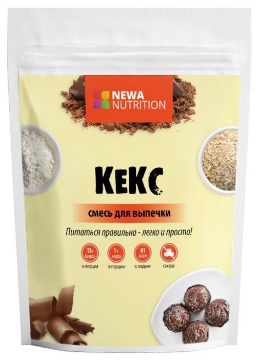 NEWA Nutrition смесь для выпечки Кекс с шоколадным вкусом, 0.2 кг