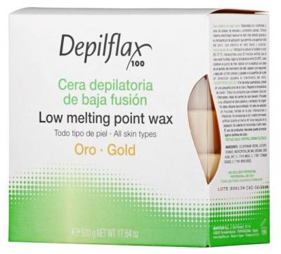 Depilflax Воск горячий "Золото" в брикетах 500 г