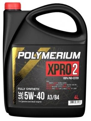 Синтетическое моторное масло Polymerium XPRO2 5W-40 A3/B4 4 л
