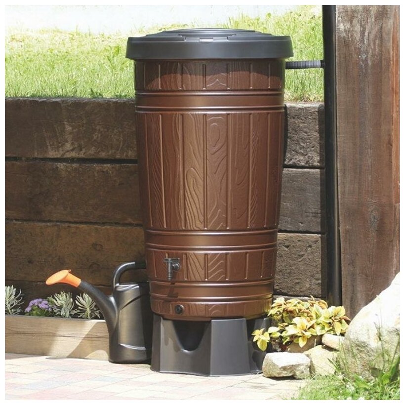 Комплект Водосборник Prosperplast Woodcan 265 л коричневый Комплект Водосборник Prosperplast Woodcan 265 л коричневый