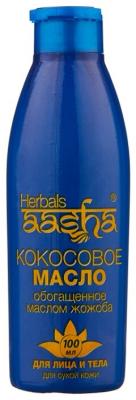 Масло для тела Aasha Herbals кокосовое с жожоба, 100 мл