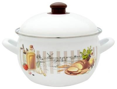 Кастрюля Savasan Италия 63249 3,6 л, белый с рисунком