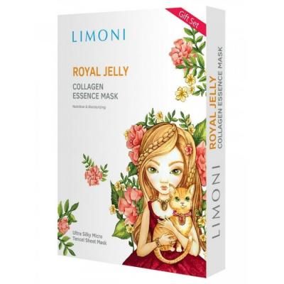 Limoni Маска питательная с пчелиным маточным молочком и коллагеном Royal Jelly Collagen Set 6 шт.