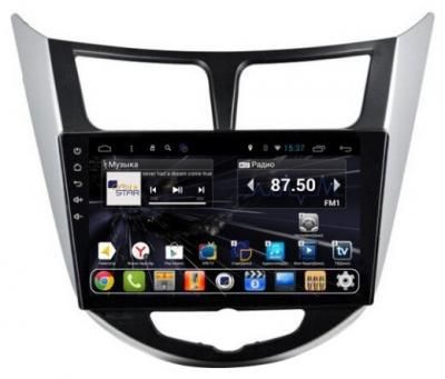 Автомагнитола Daystar DS-7011HB Hyundai Solaris 2013+ 9" ANDROID 8, черный/серый