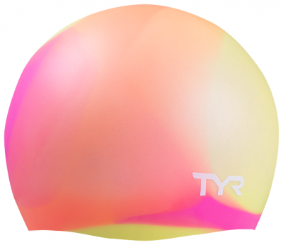 Шапочка для плавания Tyr Dye Junior Swim Cap LCSJRTD pink/yellow/orange