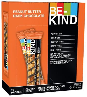 Ореховый батончик Be-Kind Peanut Butter Dark Chocolate, 12 шт