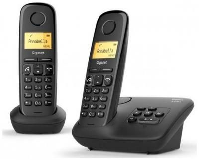 РТелефон Dect Gigaset A270 DUO RUS черный труб. в компл.2шт АОН