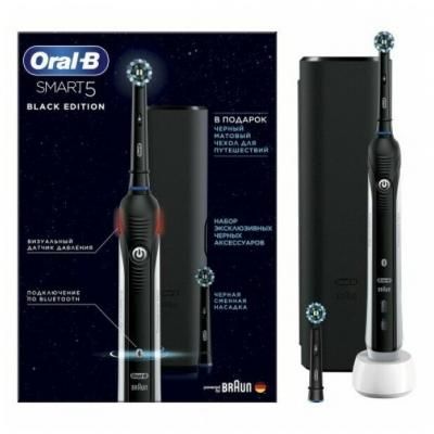 Электрическая зубная щетка Oral-B Smart 5 Black Edition, черный