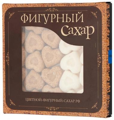 Сахар New SUGAR shop фигурный Sugar BOX Сердечки сахарные тростниковые и белые 0.195 кг