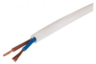 Провод ПВС 2х0.75 кв. мм (30 м) Ecocable ГОСТ белый