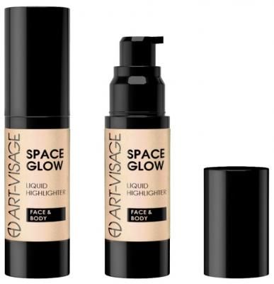 ART-VISAGE Жидкий хайлайтер Space Glow для лица и тела 21, sunset