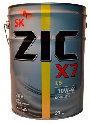 Синтетическое моторное масло ZIC X7 LS 10W-40, 20 л