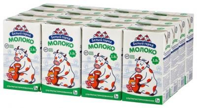 Молоко Белый город ультрапастеризованное 1.5%, 16 шт. по 1 л