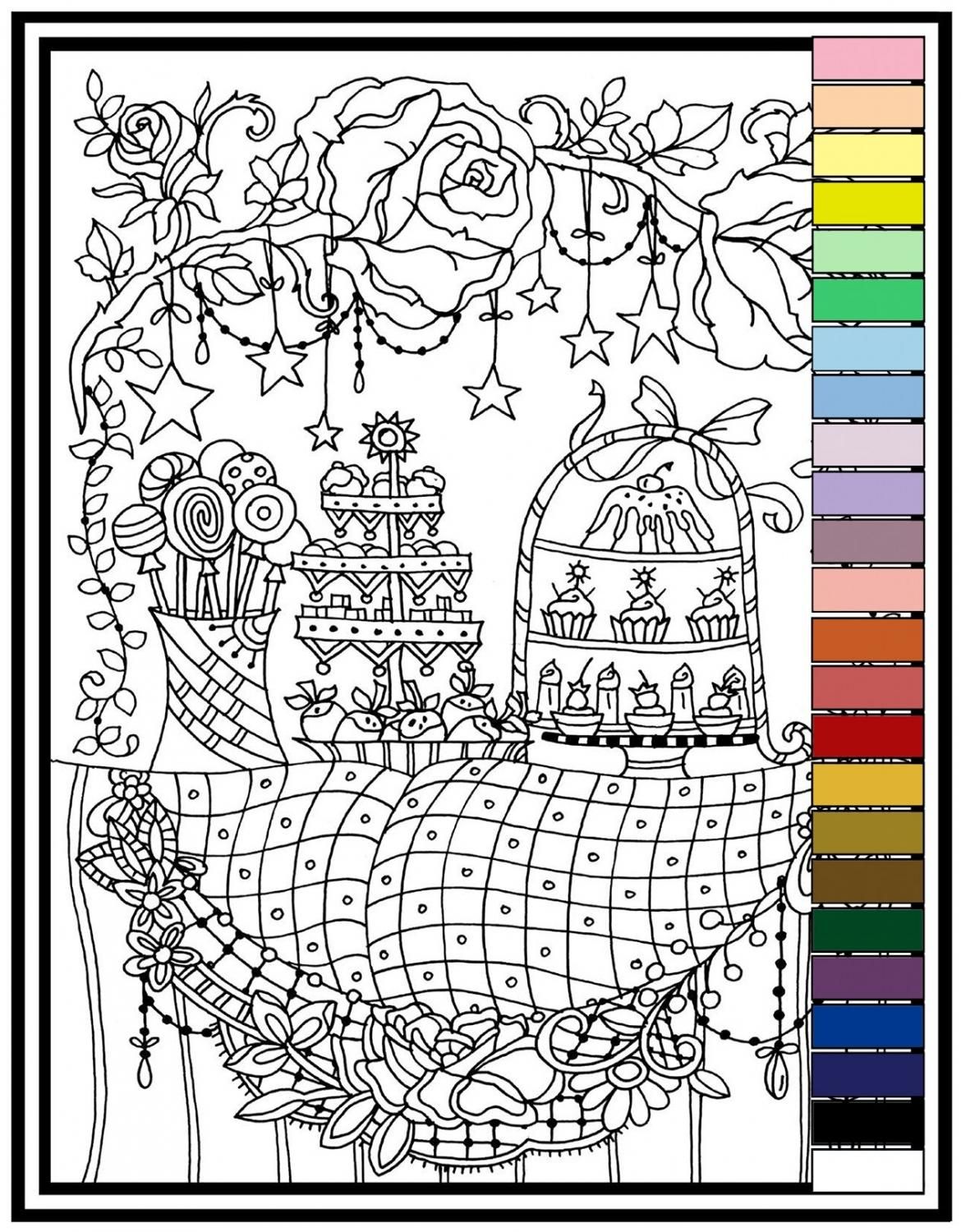 Раскраска-антистресс для работы маркерами (с пирожным) — купить в издательстве «Контэнт»