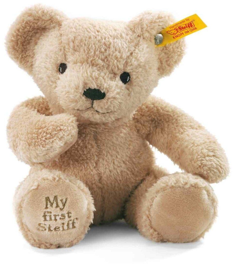 Мягкая игрушка Steiff My First Steiff Teddy Bear Cream (Штайф Мой первый  мишка Тедди бежевый 24 см) купить в Москве, СПб, Новосибирске по низкой цене