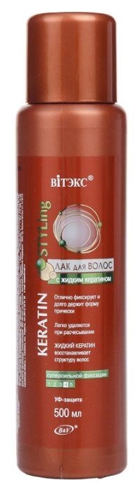 Витэкс Лак для волос Keratin styling неаэрозольный, экстрасильная фиксация, 500 мл Витэкс Лак для волос Keratin styling неаэрозольный, экстрасильная фиксация, 500 мл