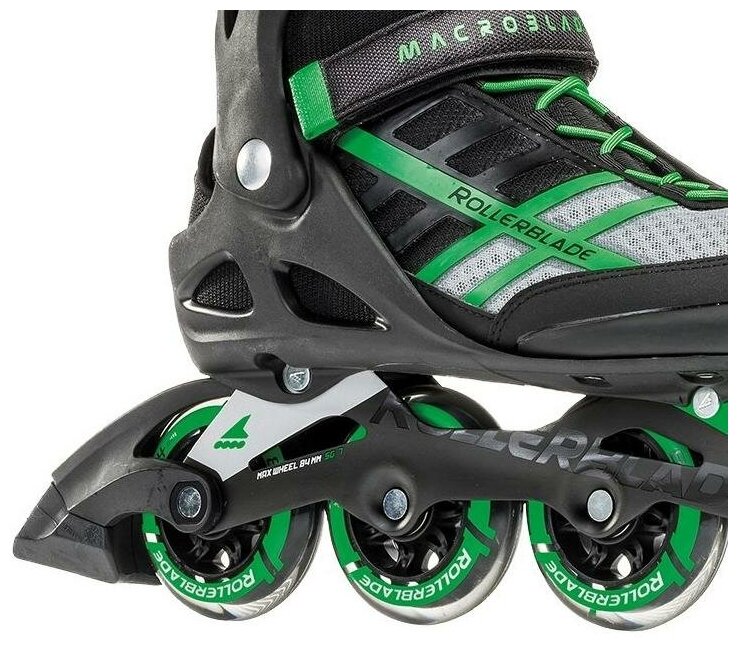 Роликовые Коньки Rollerblade 2017 Macroblade 84 Black/Green (См:28) Роликовые Коньки Rollerblade 2017 Macroblade 84 Black/Green (См:28)