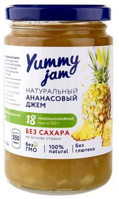 Джем Yummy jam натуральный ананасовый без сахара, банка 350 г