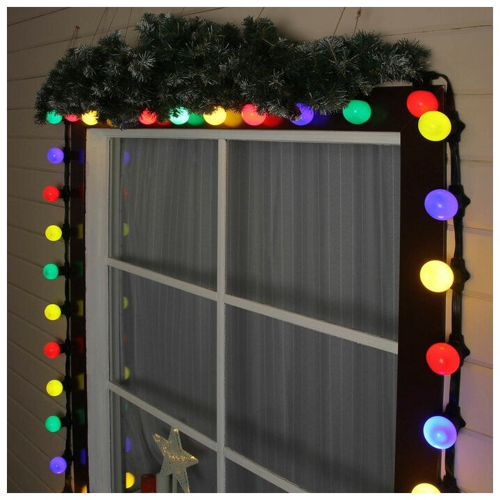 Luazon Lighting Гирлянда "Белт-лайт" 100 м , IP65, тёмная нить каучук, шаг 15 см, E27, 220 В Luazon Lighting Гирлянда "Белт-лайт" 100 м , IP65, тёмная нить каучук, шаг 15 см, E27, 220 В
