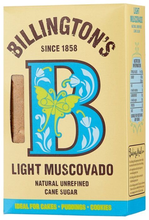 Сахар Billington's Light Muscovado, картонная коробка 0.5 кг