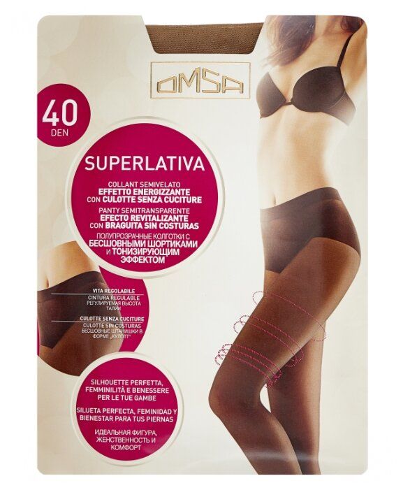 Колготки Omsa SuperLativa 40 den, размер 2-S, caramello (бежевый) Колготки Omsa SuperLativa 40 den, размер 2-S, caramello (бежевый)