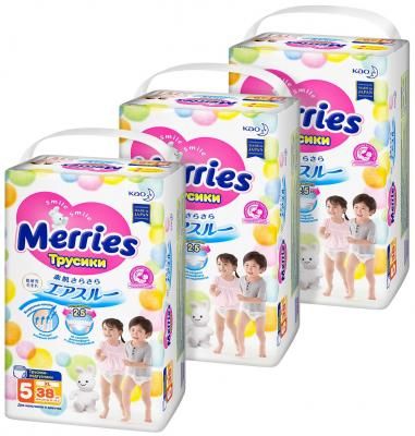 Набор трусиков Merries XL (12-22 кг) 38 шт 3уп