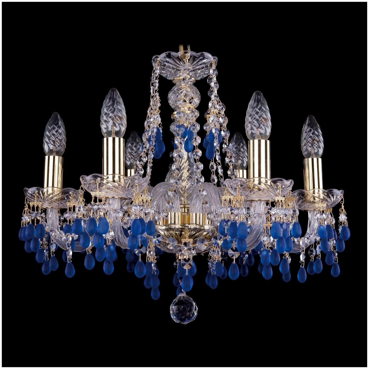 Люстра Bohemia Ivele Crystal 1410/6/160/G/V3001, E14, 240 Вт купить в  Москве, СПб, Новосибирске по низкой цене