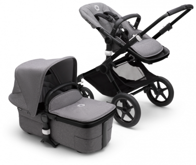Bugaboo Fox3 коляска 2 в 1 Black/ Grey Melange/ Grey Melange complete