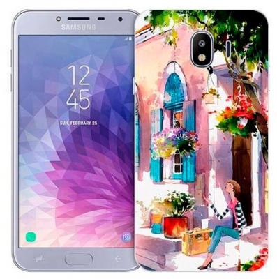 Чехол Gosso 719335 для Samsung Galaxy J4 (2018) девочка на цветущей улочке