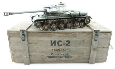 Taigen Радиоуправляемый танк Taigen ИС-2 (1944, СССР, зимний) 1:16 2.4GHz (деревянная коробка) - TG3928-1S-BOX