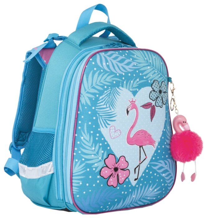 BRAUBERG Ранец Premium Flamingo (228785), голубой