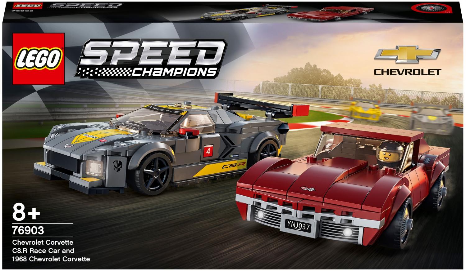 Конструктор LEGO Speed Champions 76903 Chevrolet Corvette C8.R Race Car and  1968 Chevrolet Corvette купить в Москве, СПб, Новосибирске по низкой цене