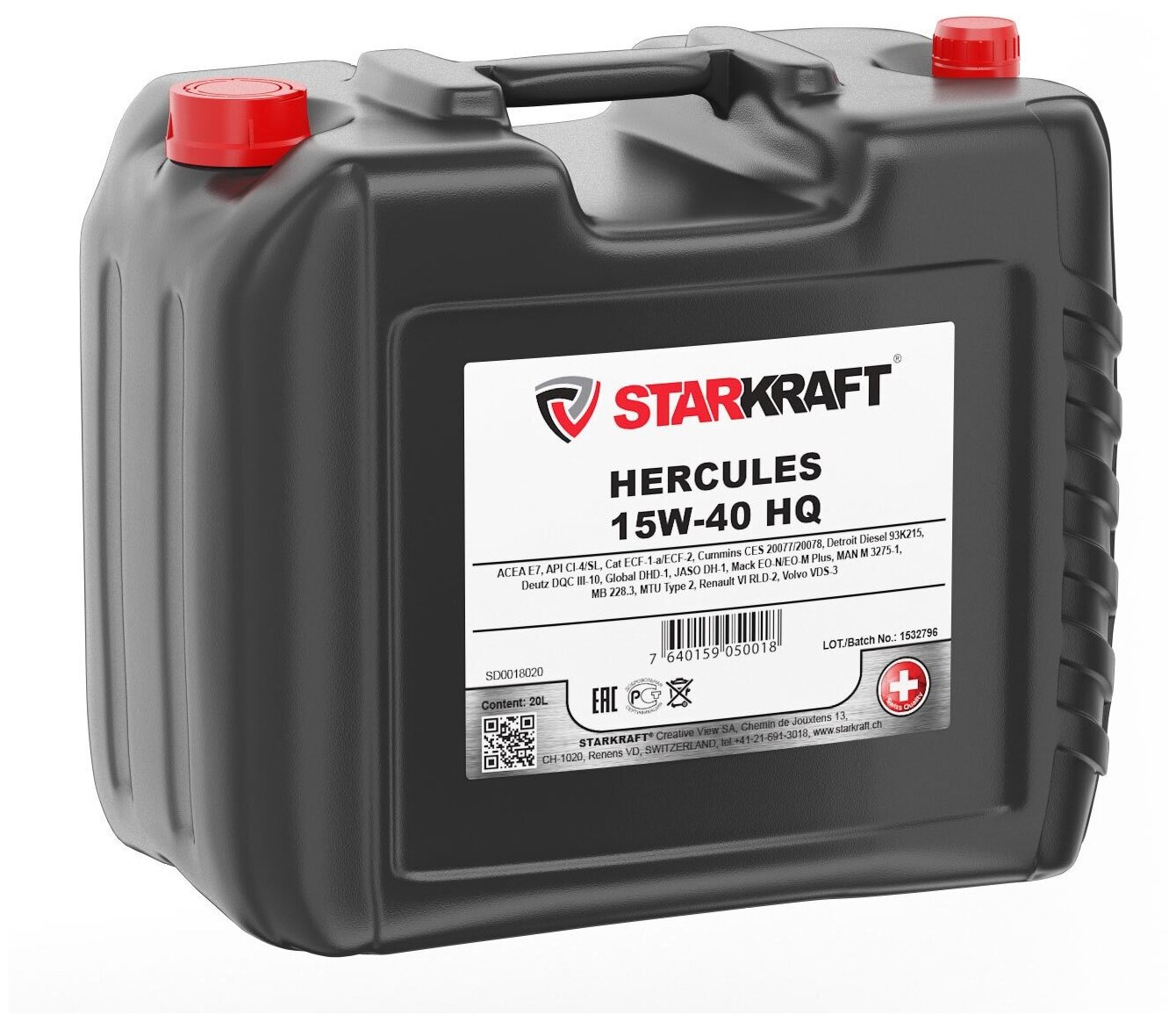 Минеральное моторное масло Starkraft HERCULES 15W-40 HQ, 20 л Минеральное моторное масло Starkraft HERCULES 15W-40 HQ, 20 л