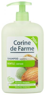 CORINE de FARME Shampoo Gentle Almond шампунь Мягкий с Миндалем для нормальных волос 750 мл с дозатором