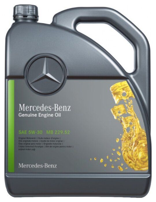 Моторное масло Mercedes-Benz MB 229.52 5W-30 5 л Моторное масло Mercedes-Benz MB 229.52 5W-30 5 л