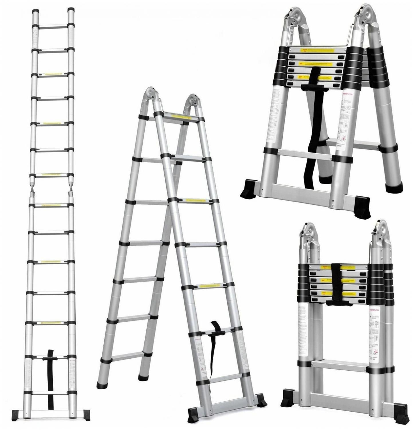 Стремянка телескопическая алюминиевая UPU Ladder UP440D 4,4 м купить в  Москве, СПб, Новосибирске по низкой цене