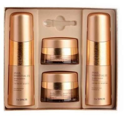 Набор антивозрастной для лица The Saem Snail Essential EX Wrinkle Solution Skin Care Set