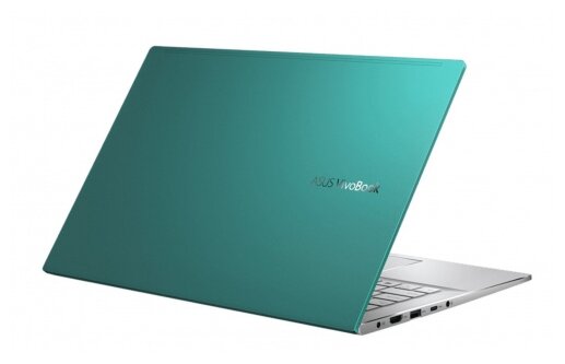 Ноутбук ASUS Vivobook S14 S433JQ-EB090 (Intel Core i5 1035G1/14"/1920x1080/8GB/512GB SSD/NVIDIA GeForce MX350 2GB/Без ОС), 90NB0RD2-M03470, зеленый