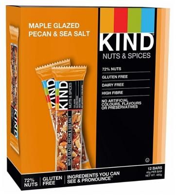 Ореховый батончик Be-Kind Maple Glazed Pecan & Sea Salt, 12 шт