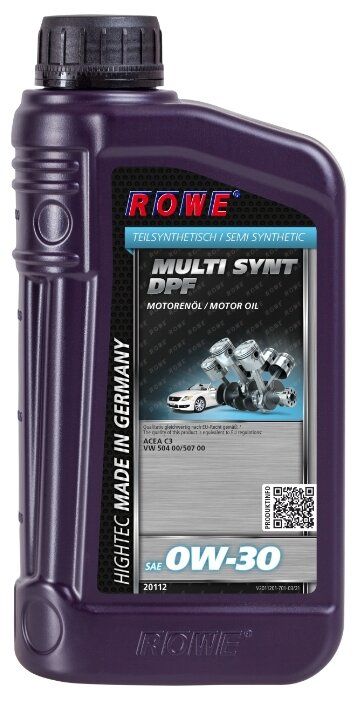 Моторное масло ROWE Hightec Multi Synt DPF SAE 0W-30 1 л Моторное масло ROWE Hightec Multi Synt DPF SAE 0W-30 1 л