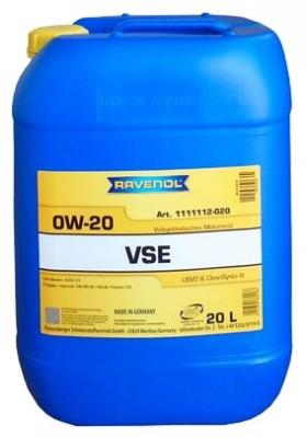 Синтетическое моторное масло Ravenol VSE 0W-20, 20 л