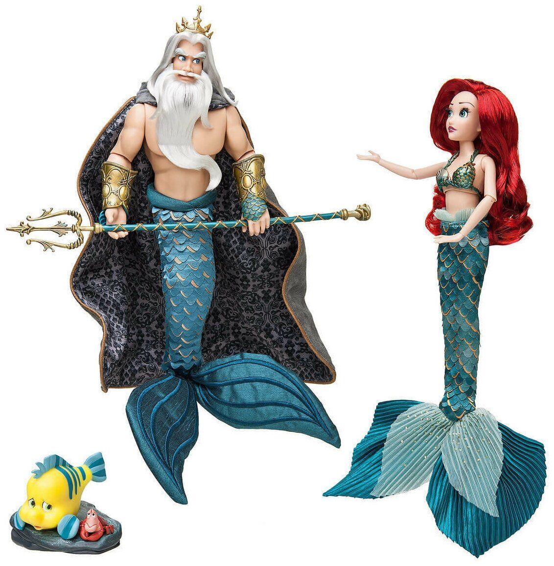 Набор кукол Disney Ariel and Triton Doll Set - Disney Designer Fairytale  Collection - Limited Edition (Дисней Ариэль и Тритон Лимитированная серия)  купить в Москве, СПб, Новосибирске по низкой цене