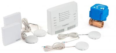 Комплект Бастион AquaBast Коттедж 1”-RF защиты от протечки, кран, датчики: 2 радио, 2 провода