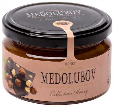 Крем-мед Medolubov с фундуком и шоколадом 250 мл
